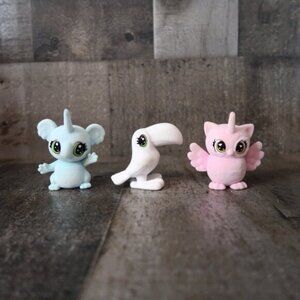 Crayola Scribble Scrubbies Lot of 3 Peculiar Pets Uni-Koala Uni-Owl Parrot Wash